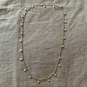 NWOT Lia Sophia silver long heart charm necklace